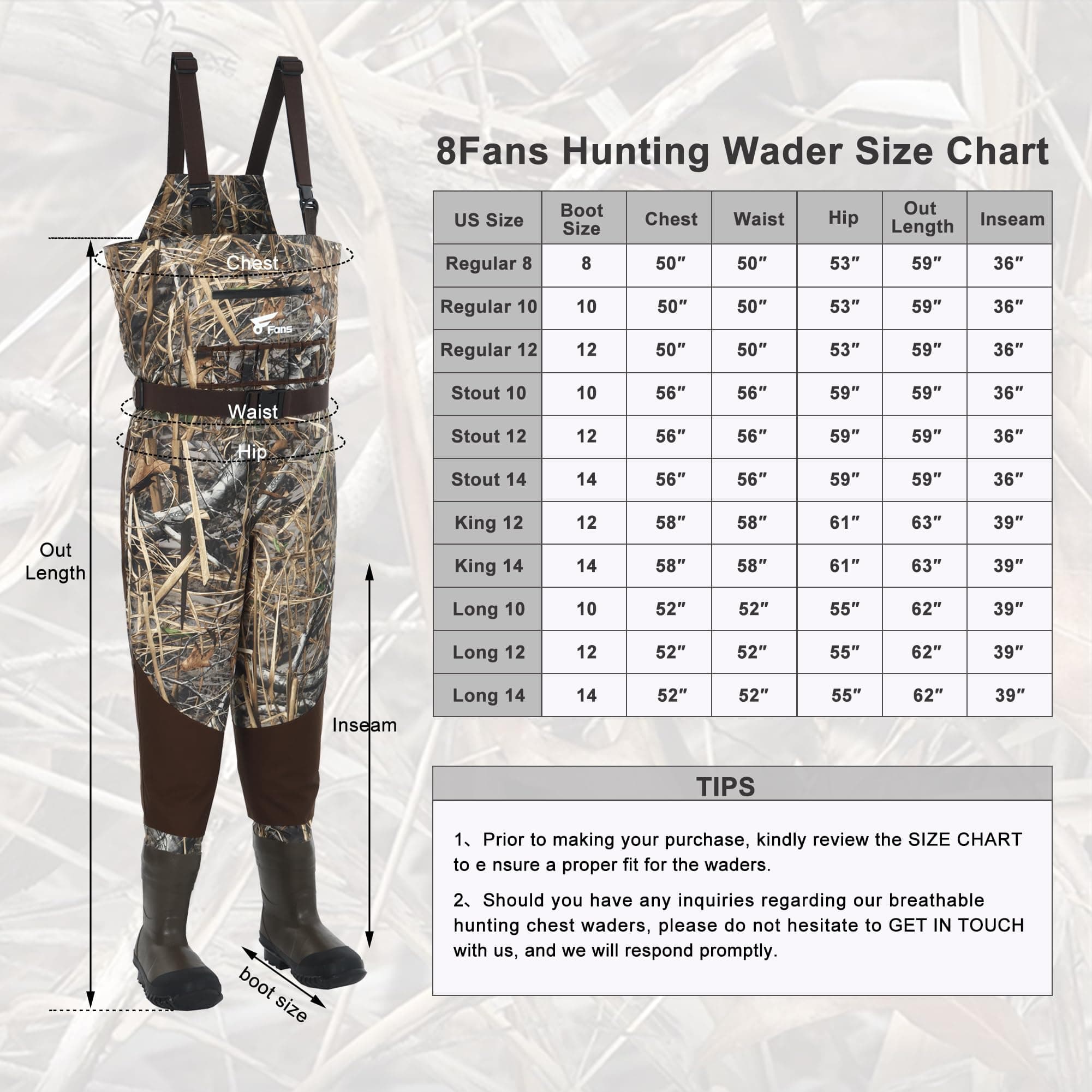 Дышащие охотничьи забродники 8Fans с утеплённым ботинком 1000G и съёмной подкладкой — для охоты на уток 5