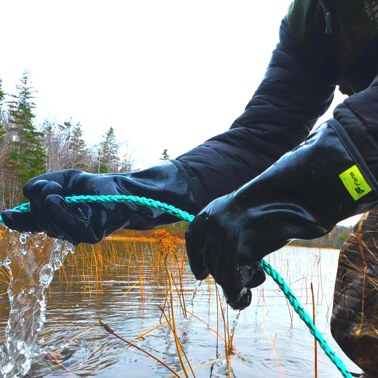 Перчатки для охоты с приманкой 8Fans Diver Decoy Gloves, водонепроницаемые охотничьи перчатки Thinsulate для мужчин, теплые рыболовные перчатки на флисовой подкладке, утепленные зимние рабочие перчатки, удобная посадка. 2