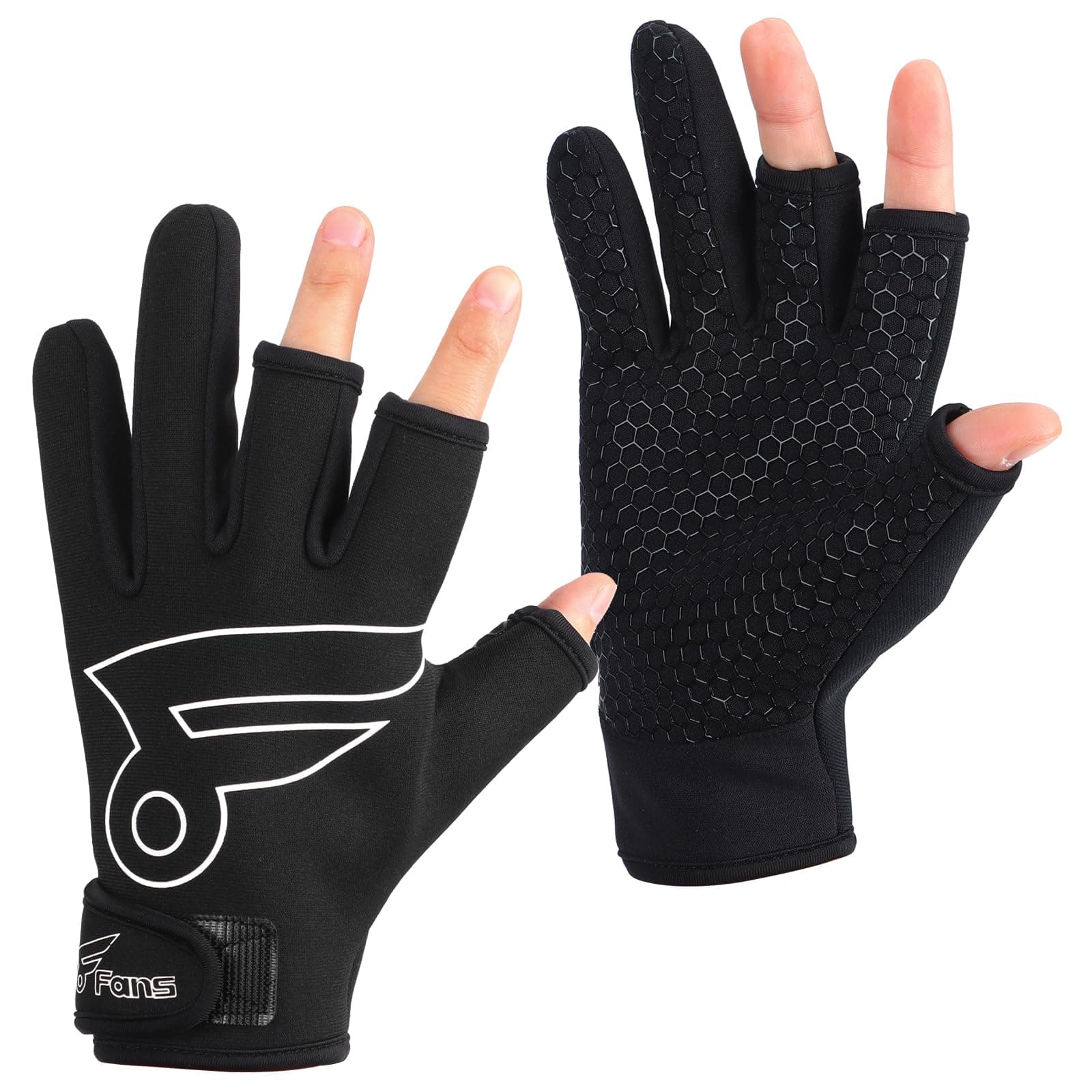 Перчатки для рыбалки 8Fans — камуфляжные, с защитой от ультрафиолета (SPF), для нахлыста и каякинга, мужские и женские