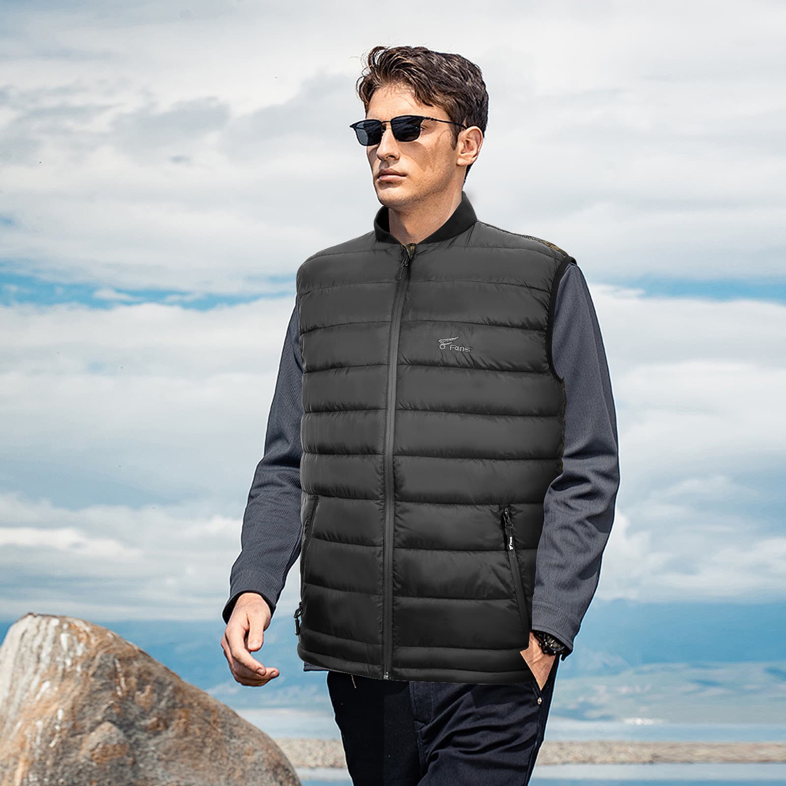 8Fans мужской камуфляжный жилет Softshell, теплая куртка без рукавов для охоты и рыбалки на открытом воздухе 5