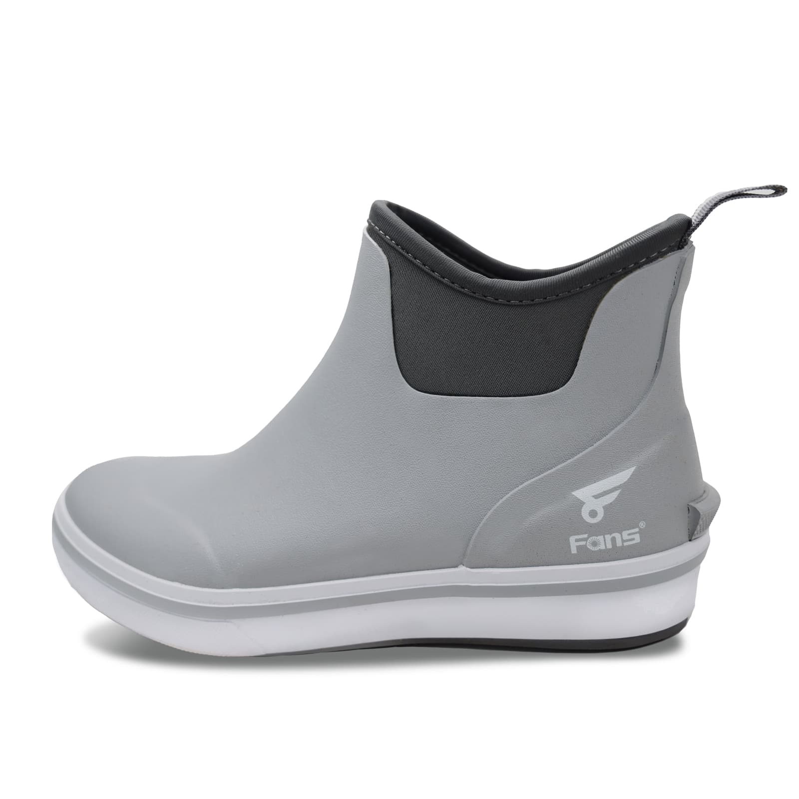 8Fans Мужские черно-белые водонепроницаемые палубные ботинки – нескользящие ботинки по щиколотку для рыбалки, катания на лодке и отдыха на природе 7