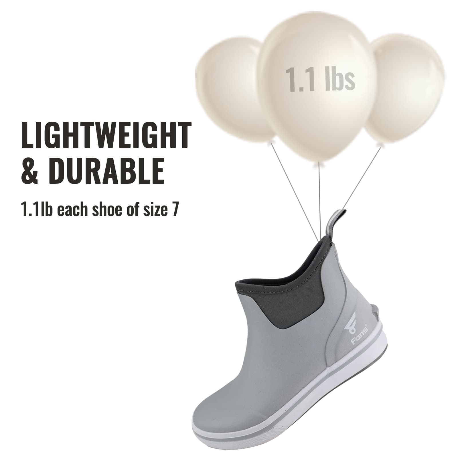 8Fans Мужские черно-белые водонепроницаемые палубные ботинки – нескользящие ботинки по щиколотку для рыбалки, катания на лодке и отдыха на природе 8