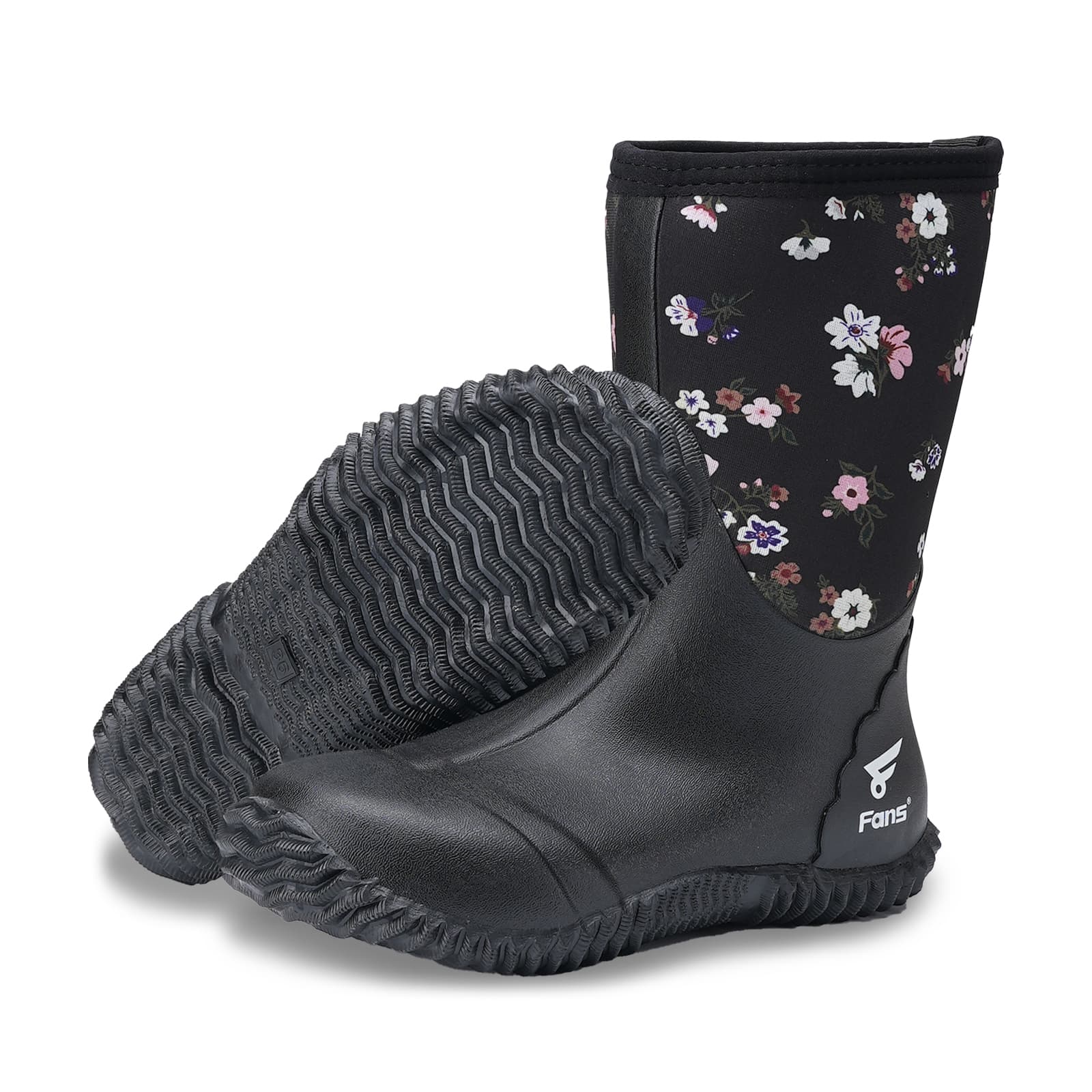 Женские резиновые сапоги 8Fans — водонепроницаемые, до середины икры, с неопреном 5,5 мм и стальным супинатором, для рыбалки, сада и работы в поле