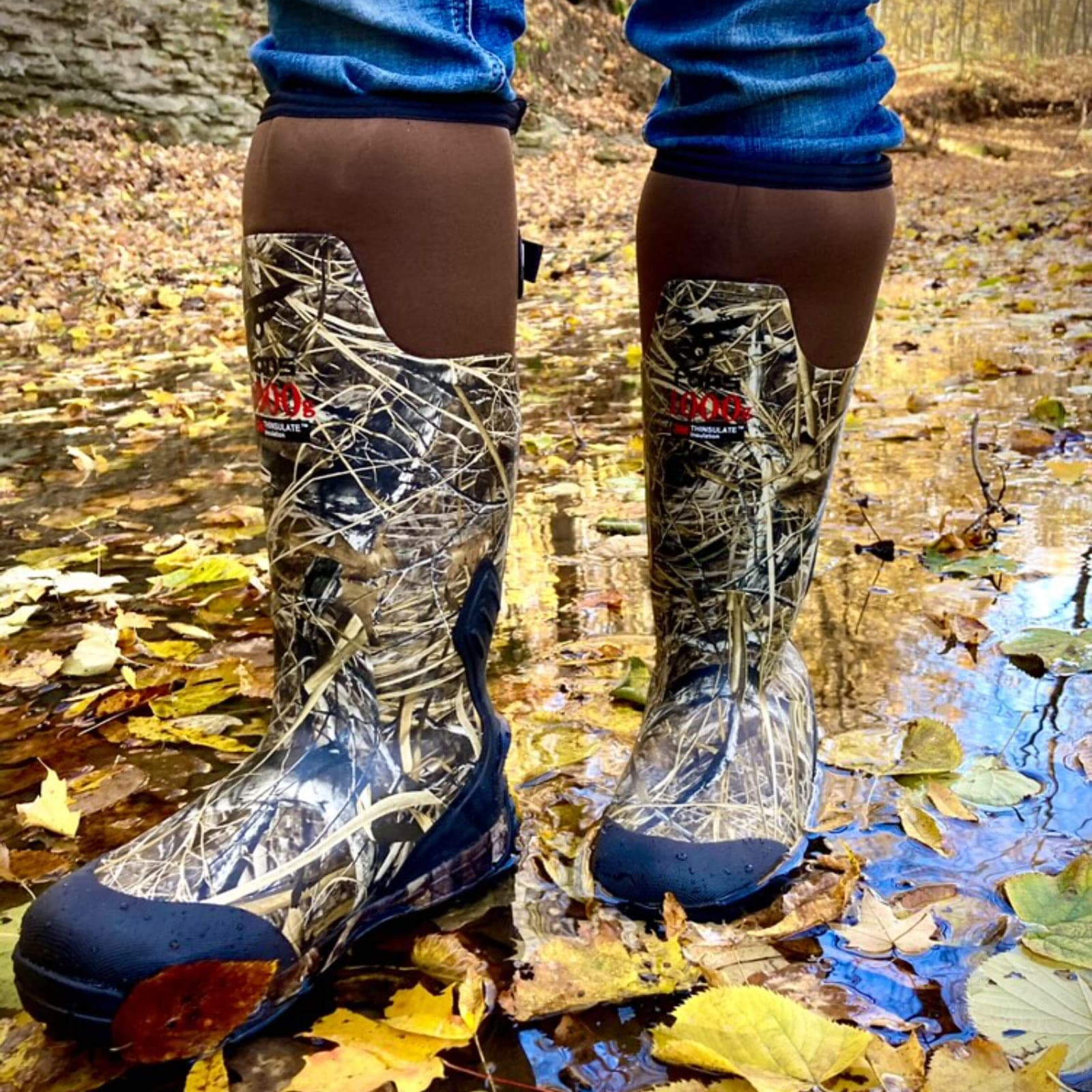 Резиновые охотничьи ботинки 8Fans с утеплителем Thinsulate 1000G, водонепроницаемые резиновые грязевые сапоги Next Camo с неопреном толщиной 5 мм для мужчин и женщин 3