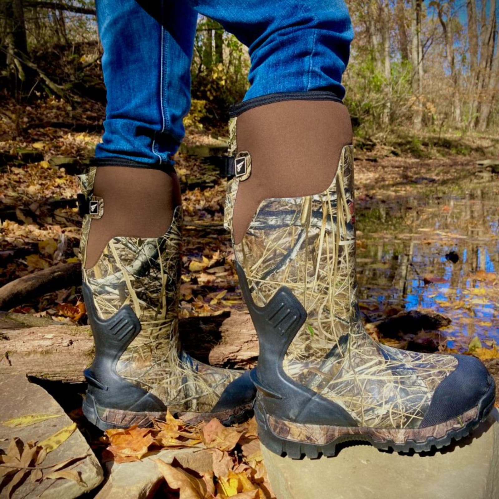 Резиновые охотничьи ботинки 8Fans с утеплителем Thinsulate 1000G, водонепроницаемые резиновые грязевые сапоги Next Camo с неопреном толщиной 5 мм для мужчин и женщин 4