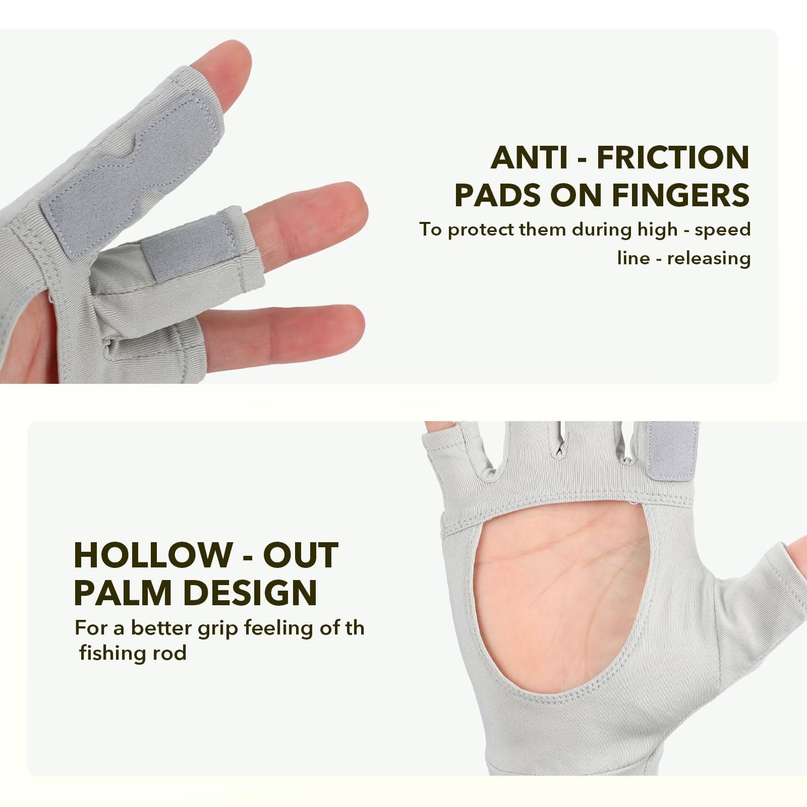 8 перчаток для рыбалки Fans UPF50+ Перчатки для ловли рыбы нахлыстом, перчатки без пальцев, солнцезащитные перчатки для мужчин и женщин для активного отдыха, каякинга, велоспорта, гребли 3