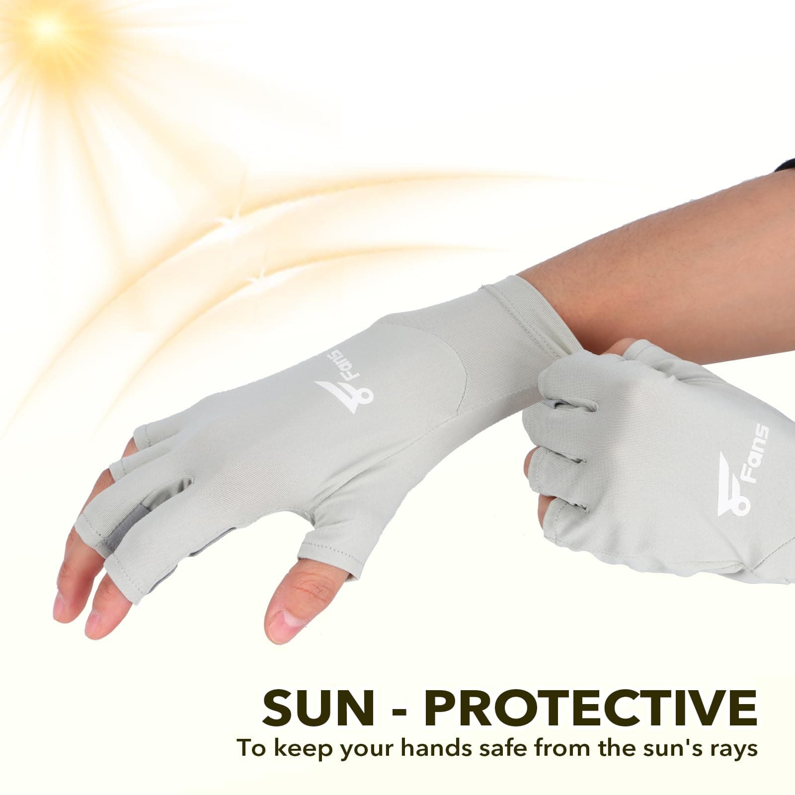 8 перчаток для рыбалки Fans UPF50+ Перчатки для ловли рыбы нахлыстом, перчатки без пальцев, солнцезащитные перчатки для мужчин и женщин для активного отдыха, каякинга, велоспорта, гребли 4