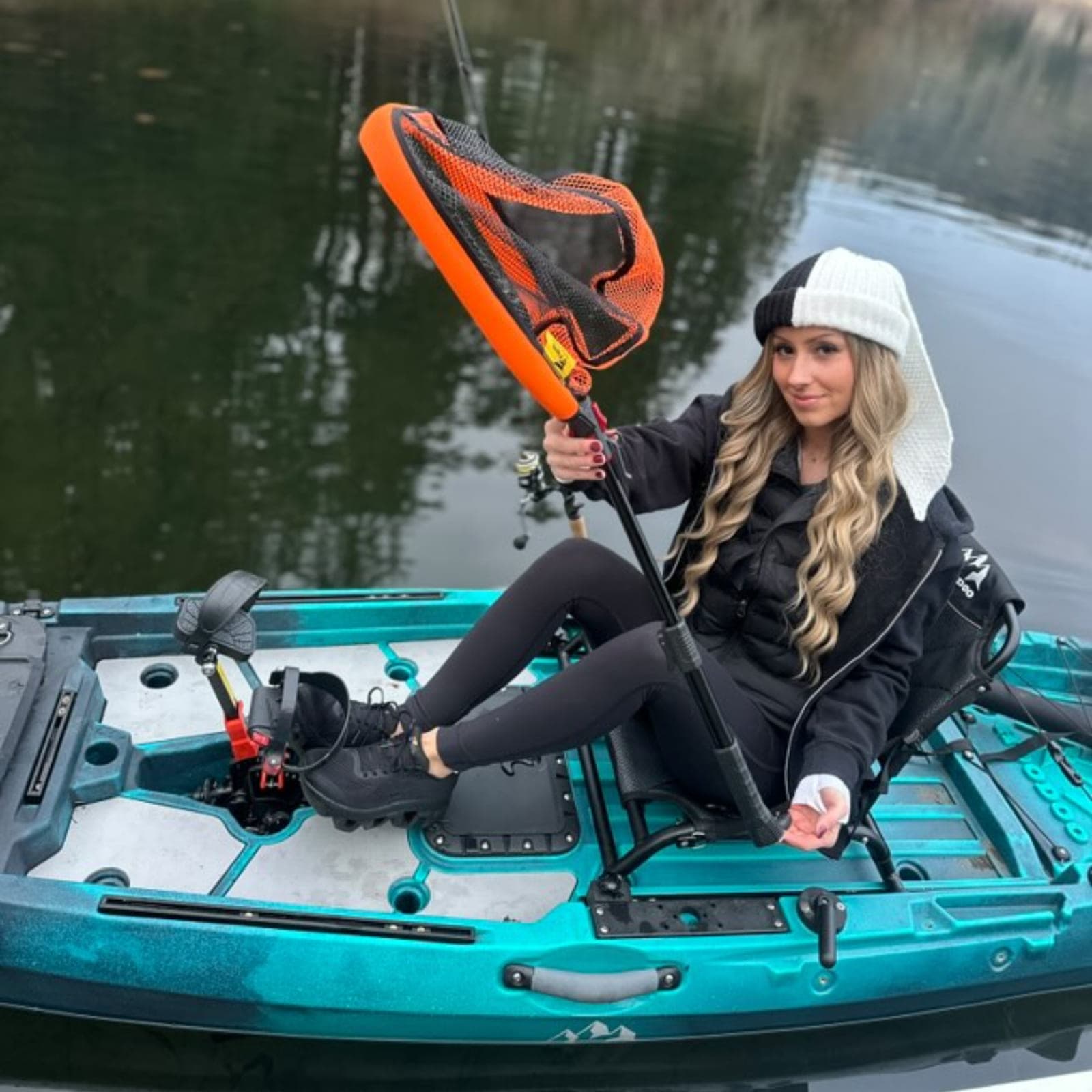 8FANS Плавающая рыболовная сеть, складной раздвижной подсак для ловли рыбы 2