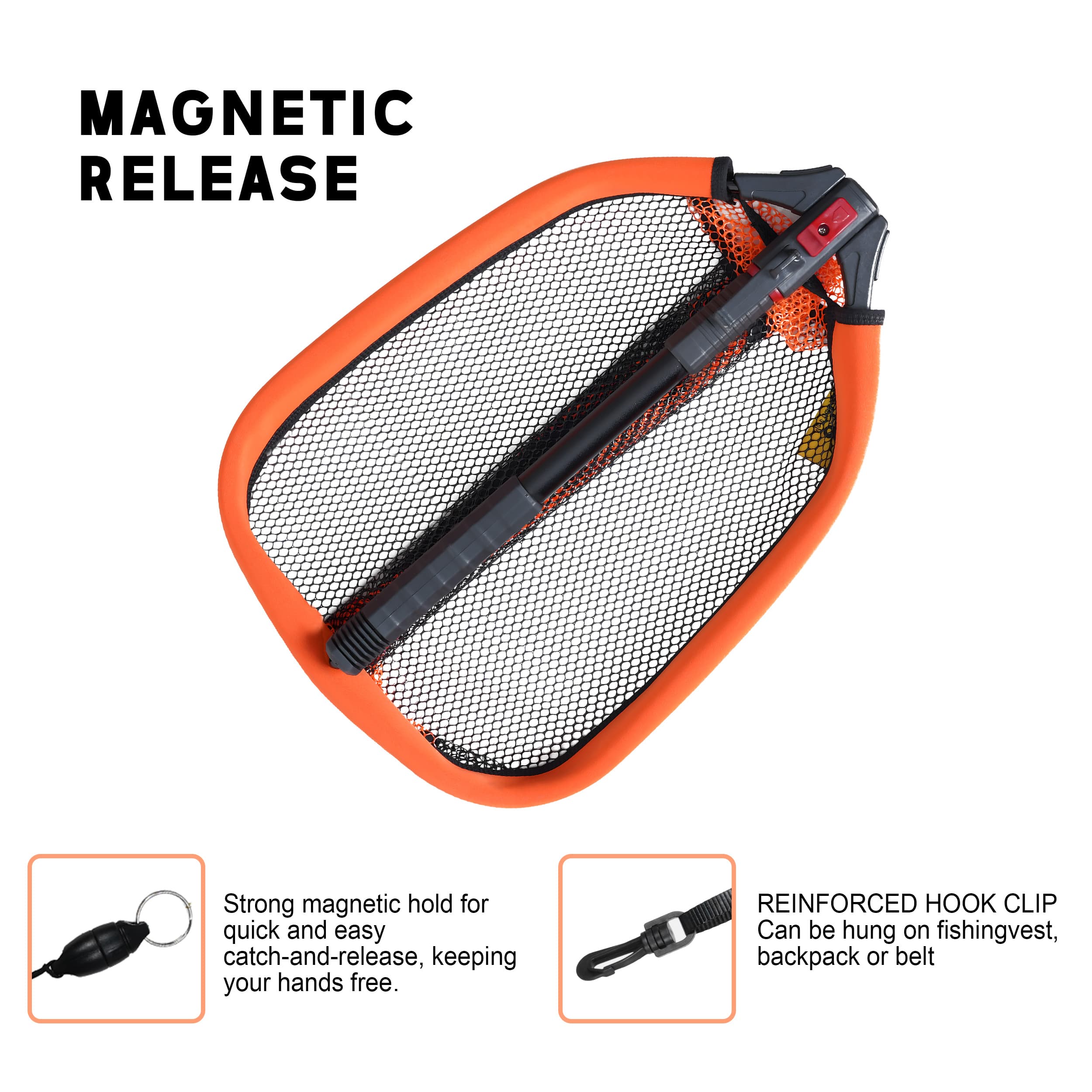 8FANS Плавающая рыболовная сеть, складной раздвижной подсак для ловли рыбы 8