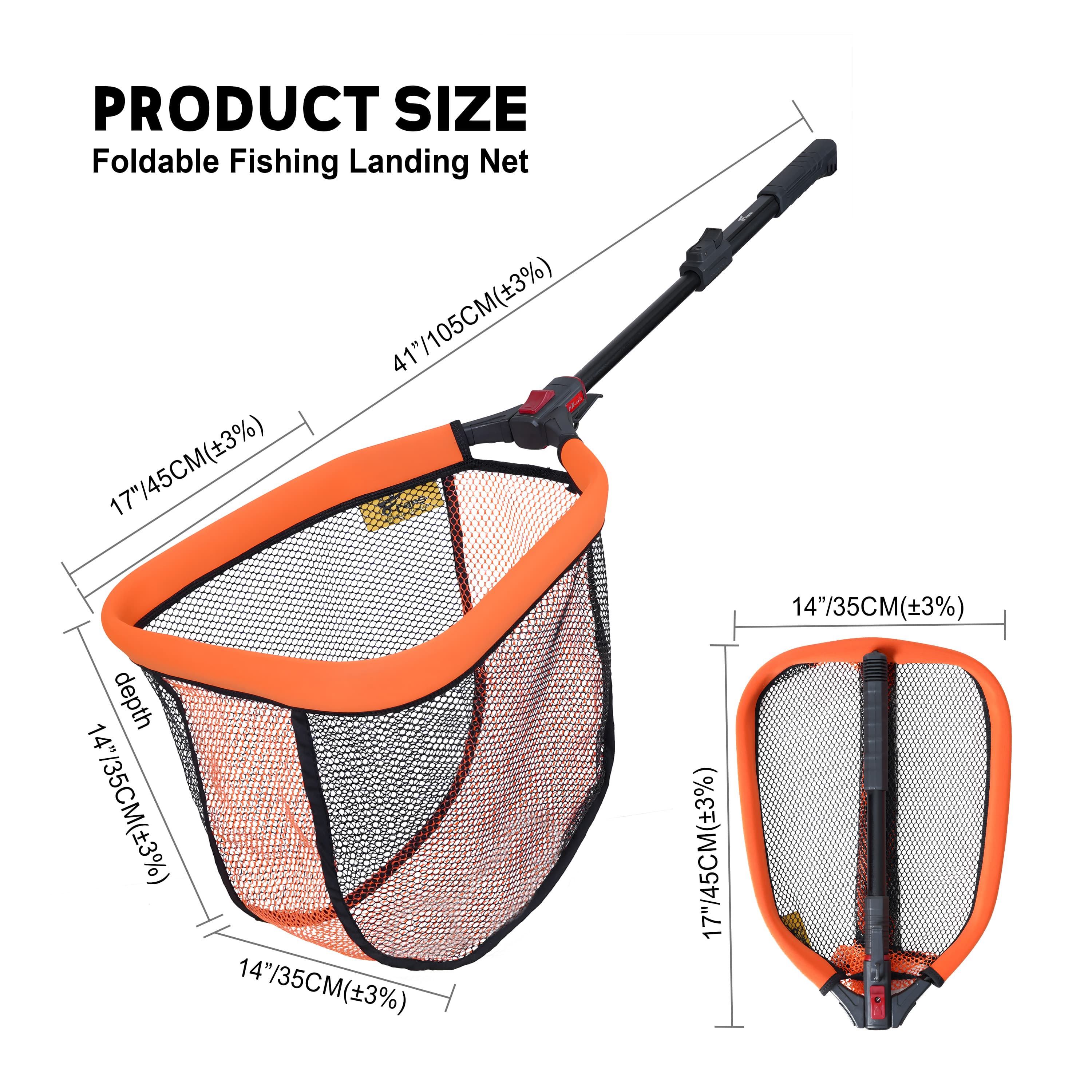 8FANS Плавающая рыболовная сеть, складной раздвижной подсак для ловли рыбы 9