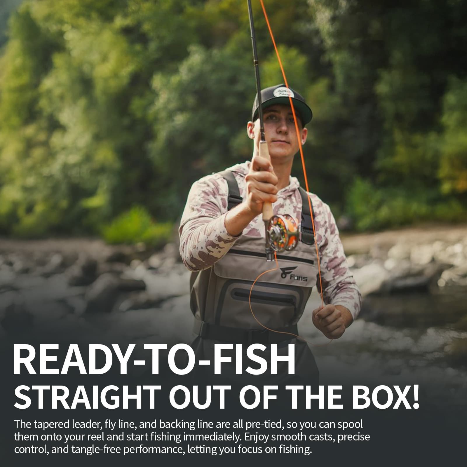 Набор лески для нахлыстовой рыбалки 8Fans, плавающая леска с утяжеленным концом и двумя сварными петлями, бэкинг, конусный поводок, WF2, WF3, WF4, WF5, WF6, WF7, WF8 6