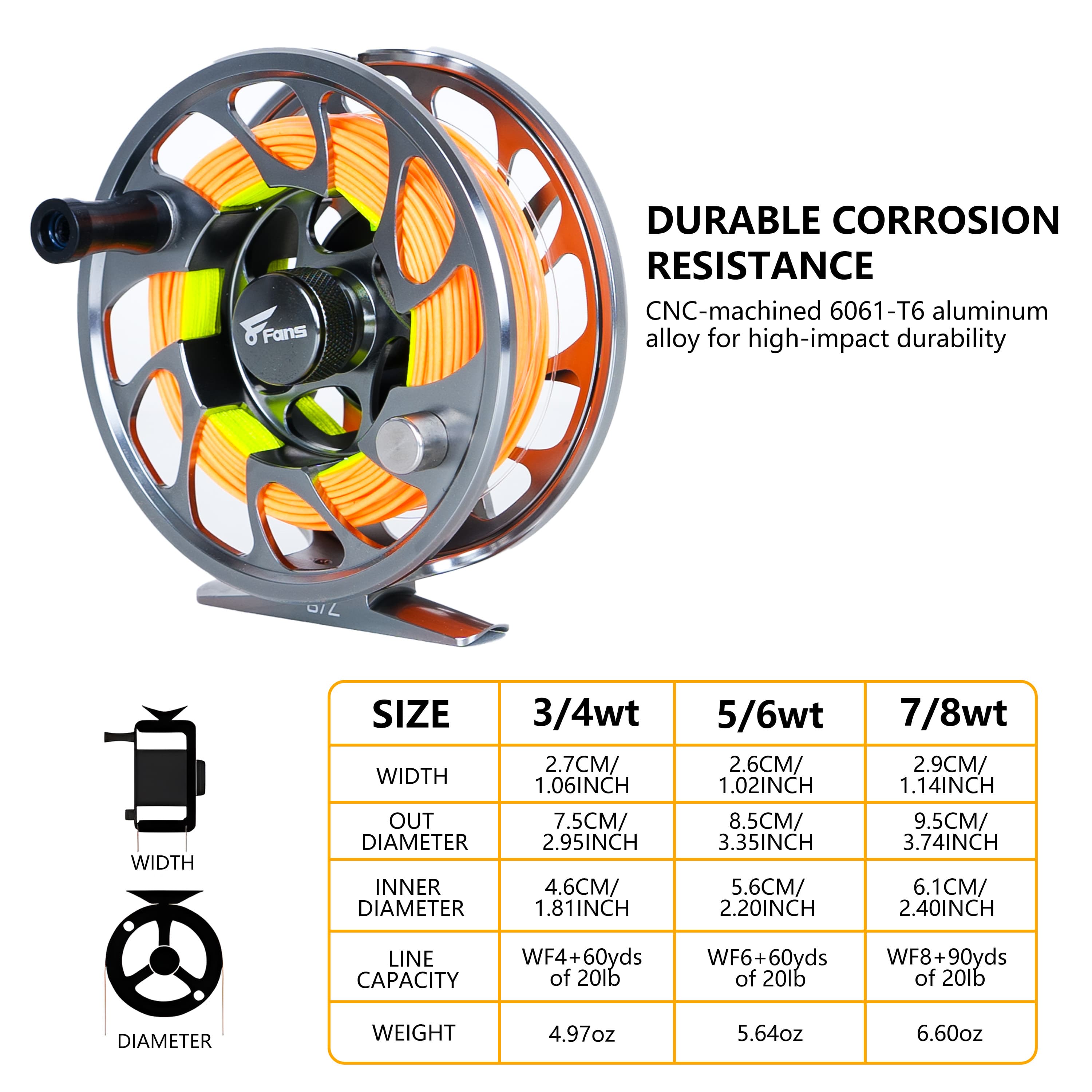 8Fans: комплект для нахлыста (4-секционное удилище 9 футов и катушка из алюминиевого сплава) 11