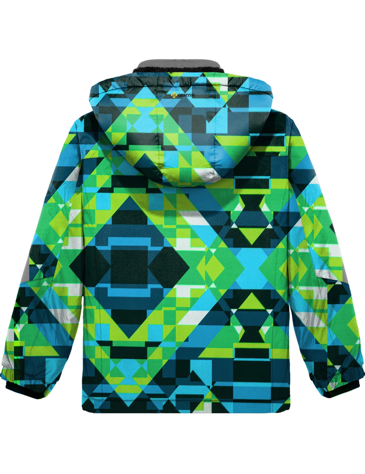 Водонепроницаемая лыжная зимняя куртка для мальчиков 8FANS × GEMYSE, флисовая ветрозащитная с капюшоном 2