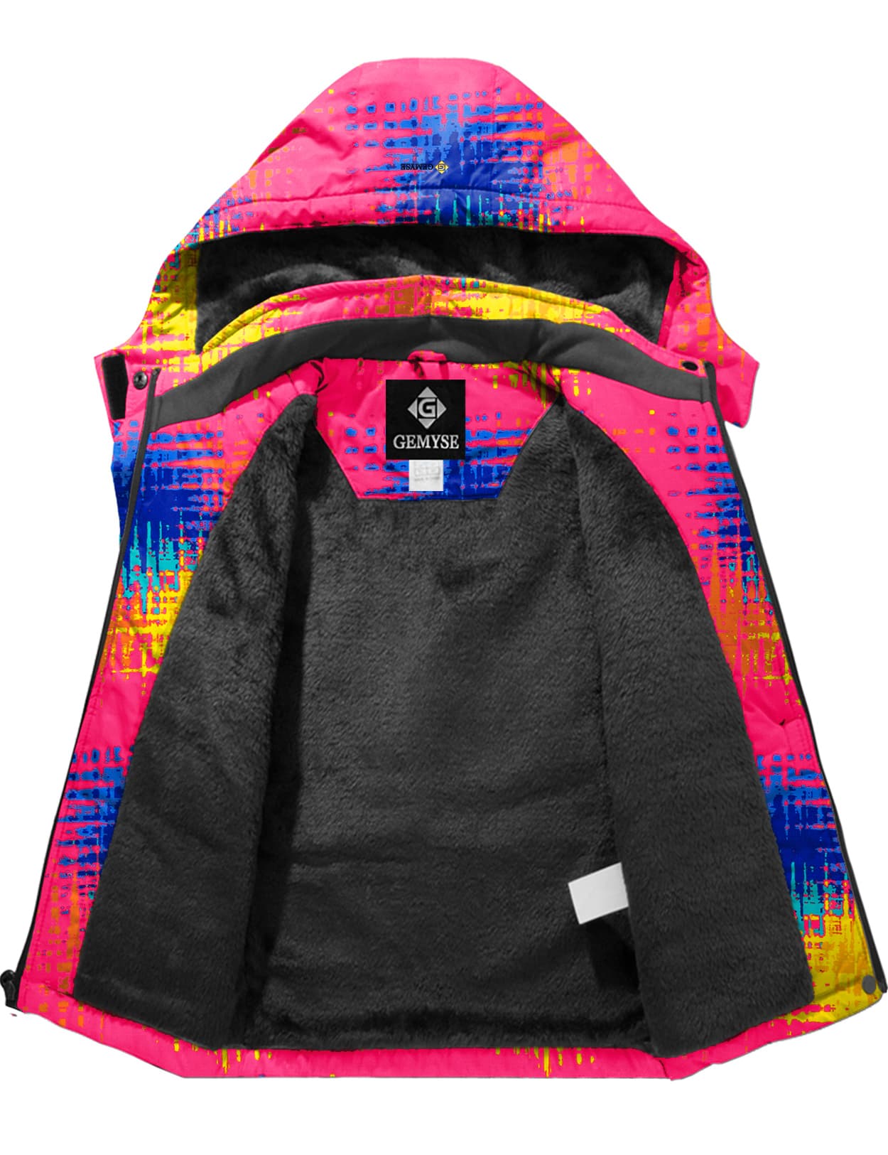 Водонепроницаемая лыжная зимняя куртка для девочек 8FANS × GEMYSE, флисовая ветрозащитная с капюшоном 3