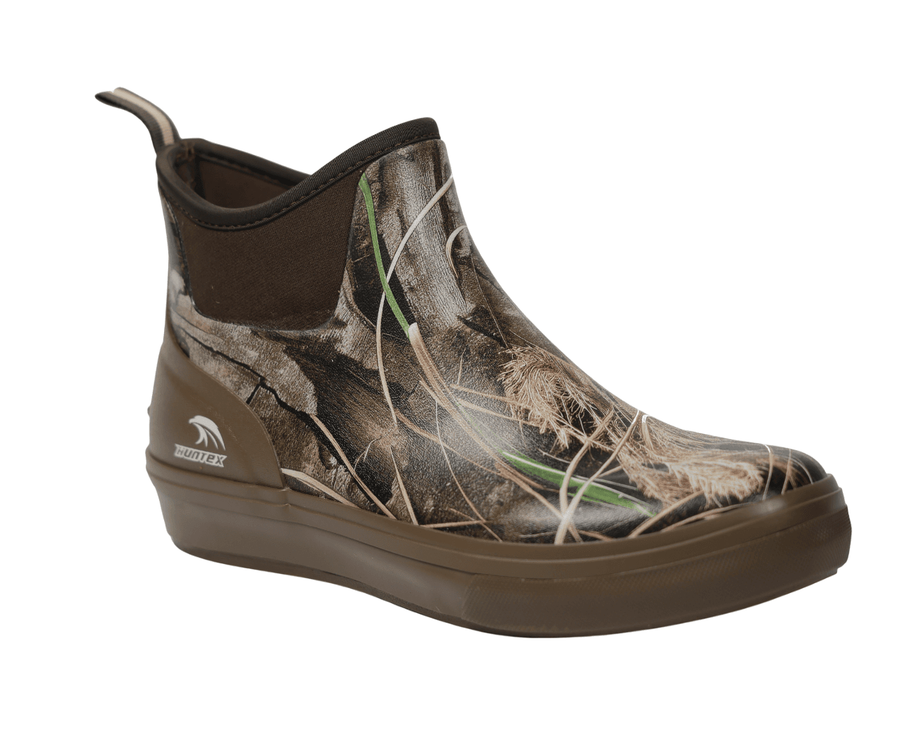 Мужские водонепроницаемые ботинки для палубы 8Fans & HUNTEX с камуфляжным принтом и принтом мокрой травы