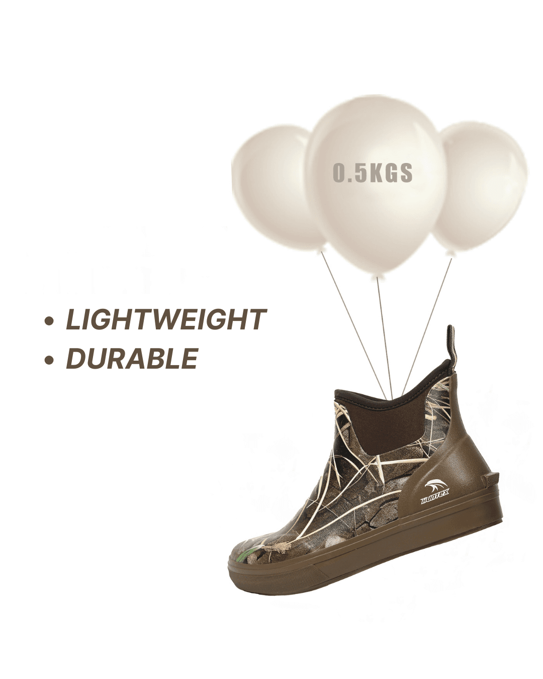 Мужские водонепроницаемые ботинки для палубы 8Fans & HUNTEX с камуфляжным принтом и принтом мокрой травы 3