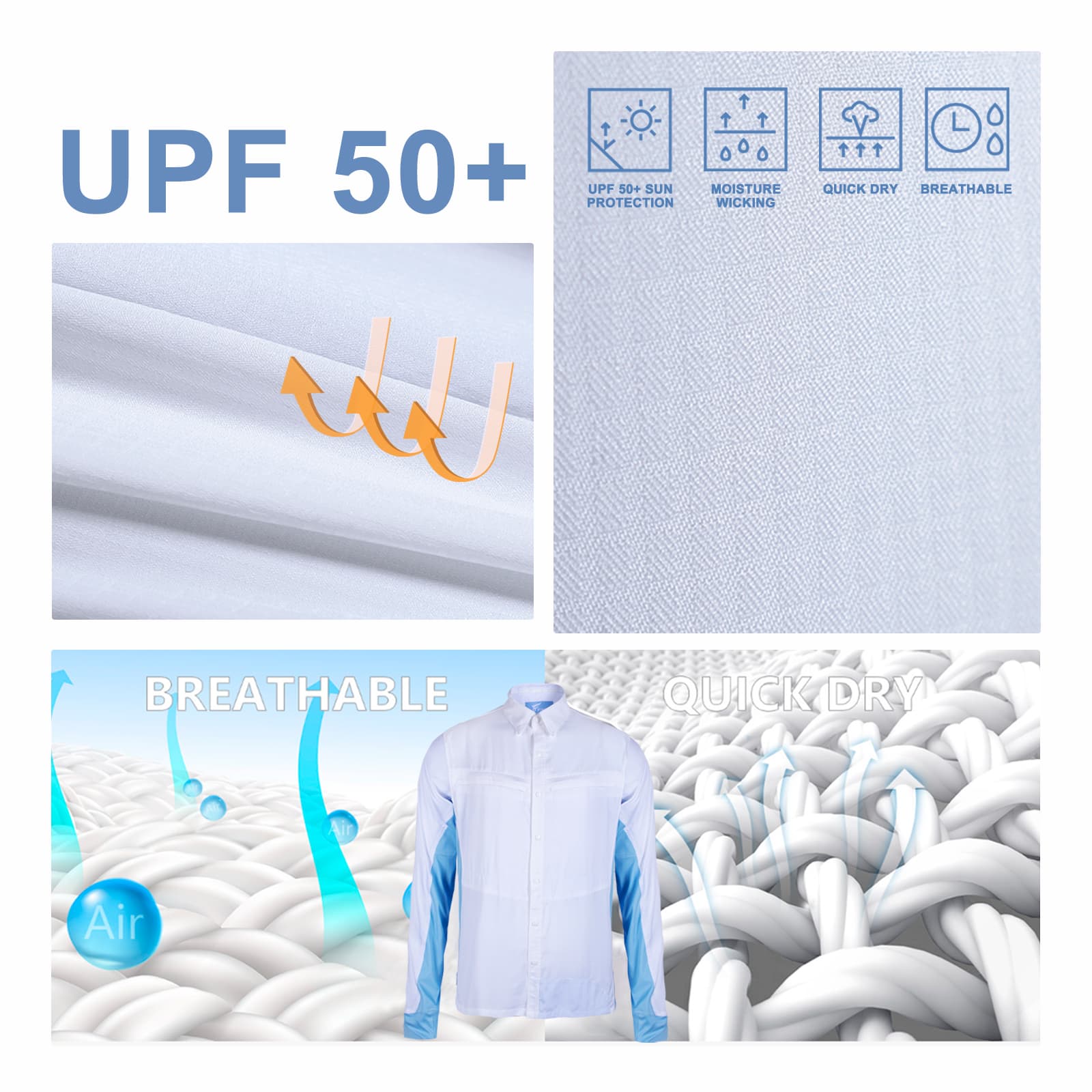 8Fans Легкие быстросохнущие мужские футболки из ледяного шелка с длинными рукавами для рыбалки 4