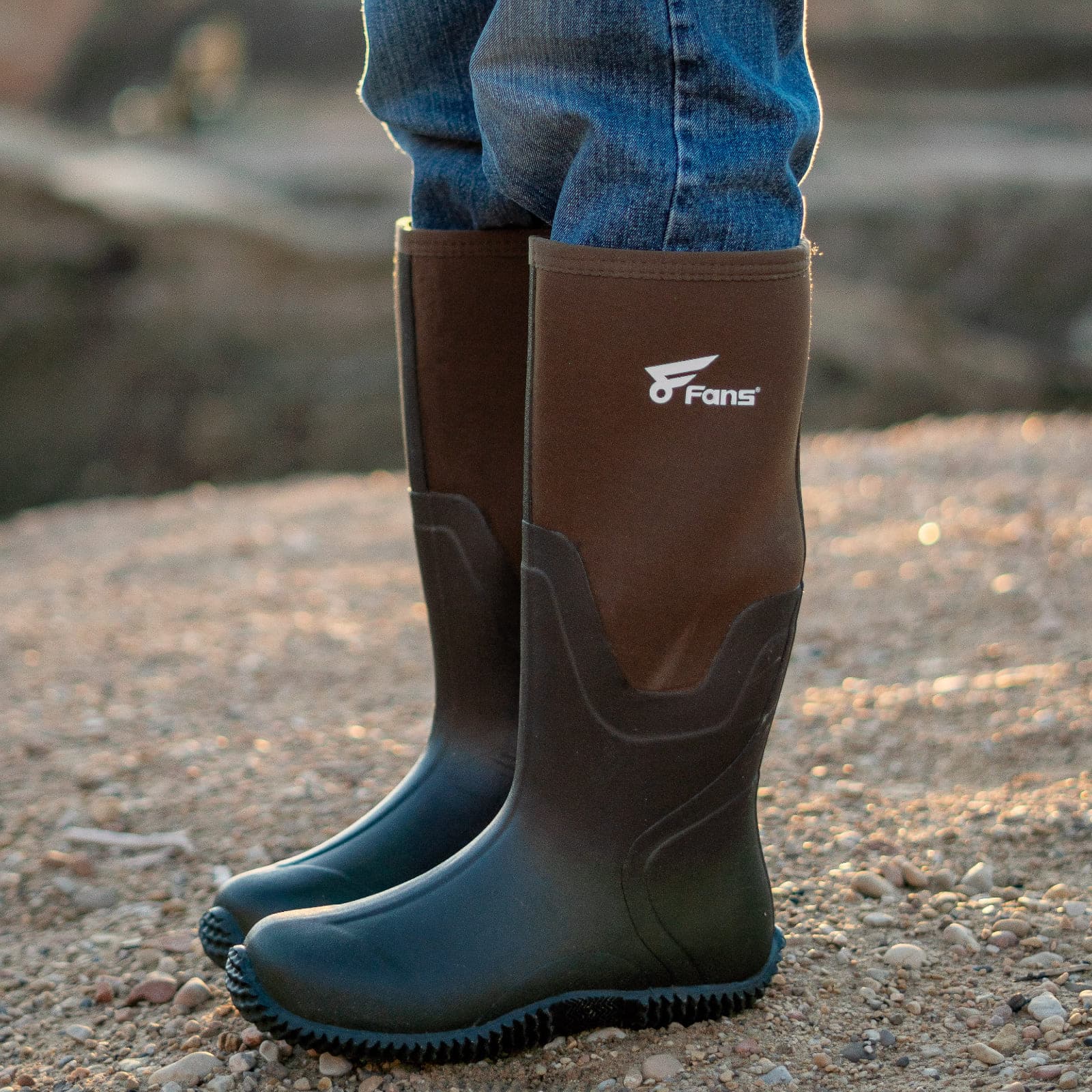 8Fans Мужские комфортные и прочные резиновые неопреновые ботинки для рыбалки и охоты 3