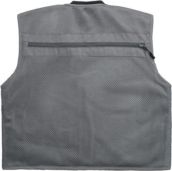 Мужской рыболовный жилет из дышащей сетки 8Fans с множеством карманов 3