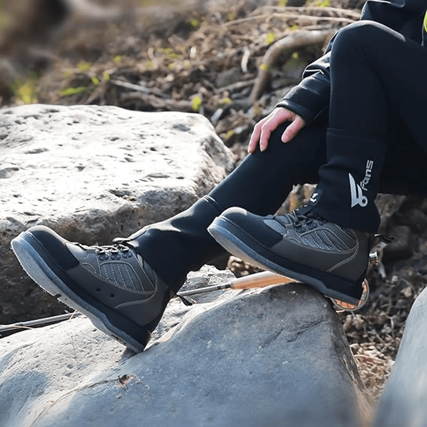 Неопреновые забродные носки с войлочной подошвой и забродные сапоги для ловли рыбы нахлыстом и ходьбы по воде. 6