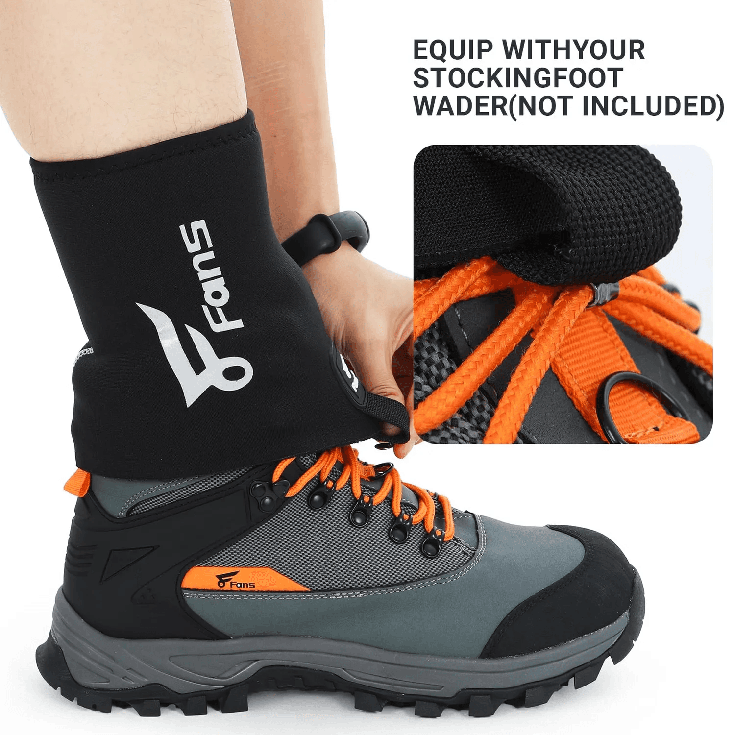 Скидка на комплект: забродные комбинезоны 8Fans с H-образной спинкой и рыболовные ботинки с накладками на стальные гвозди 12