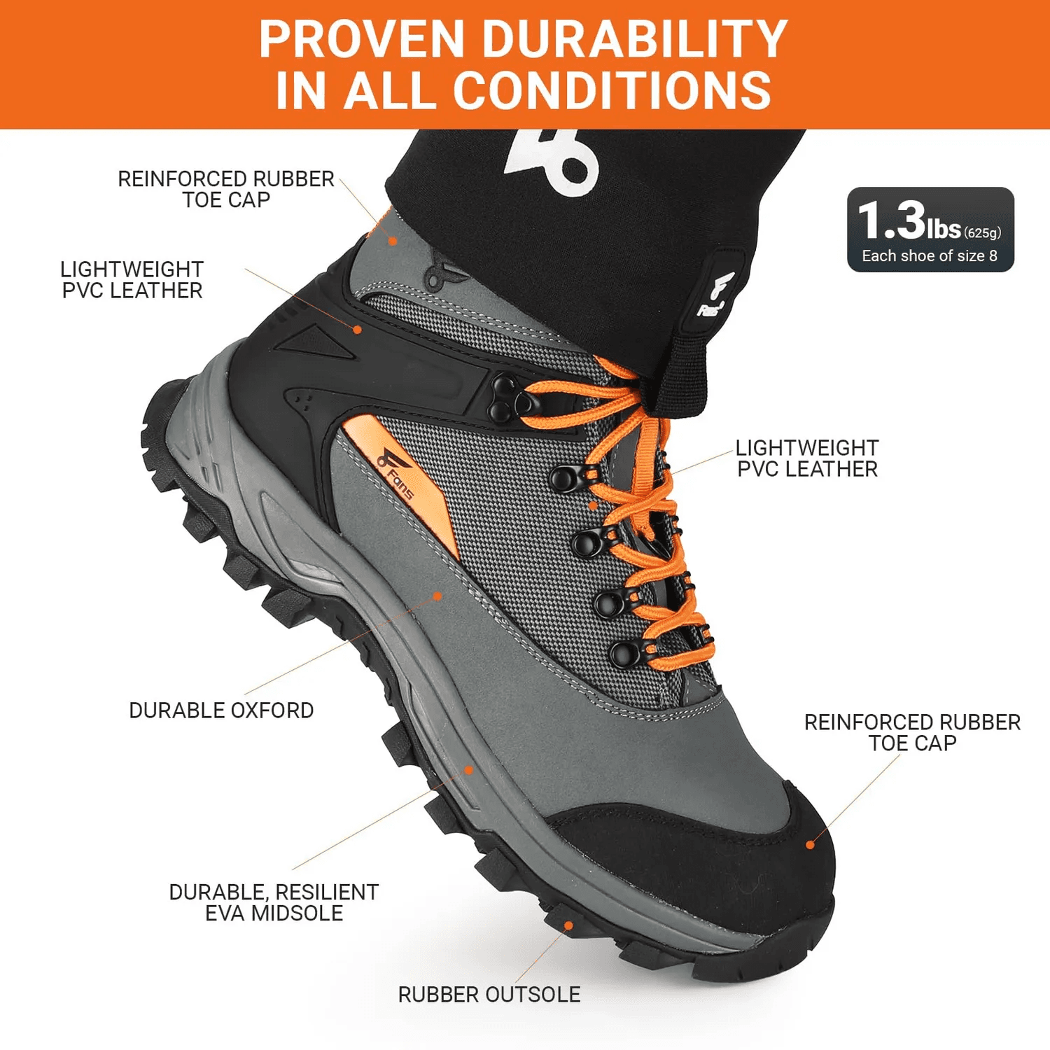 Скидка на комплект: забродные комбинезоны 8Fans с H-образной спинкой и рыболовные ботинки с накладками на стальные гвозди 7