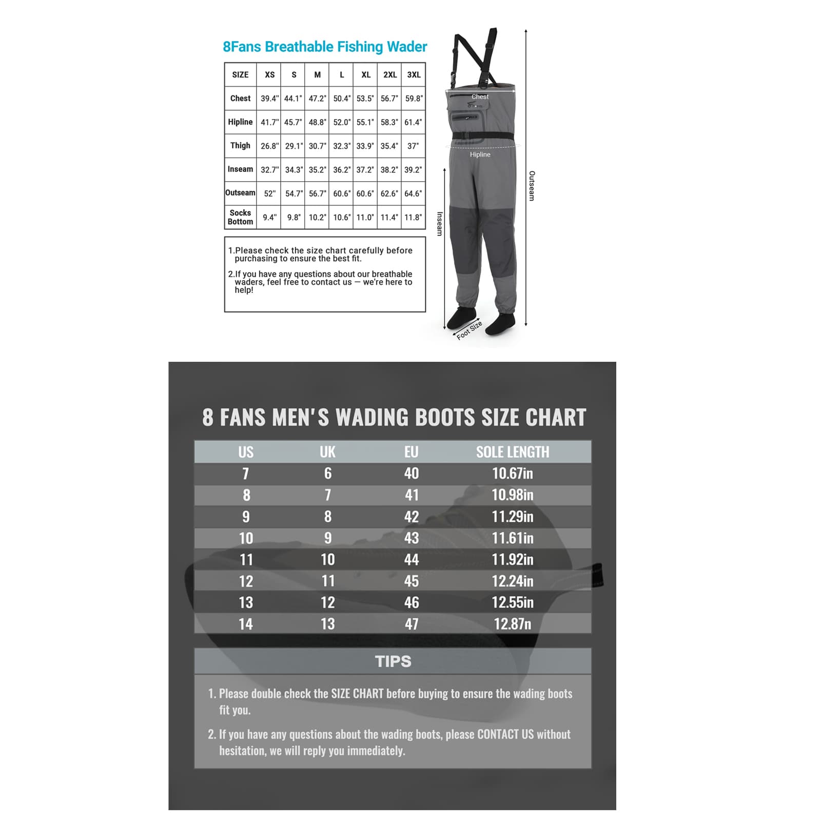 Забродные штаны 8Fans X-Back и войлочные ботинки для рыбалки. Действует скидка при покупке данного комплекта. 8