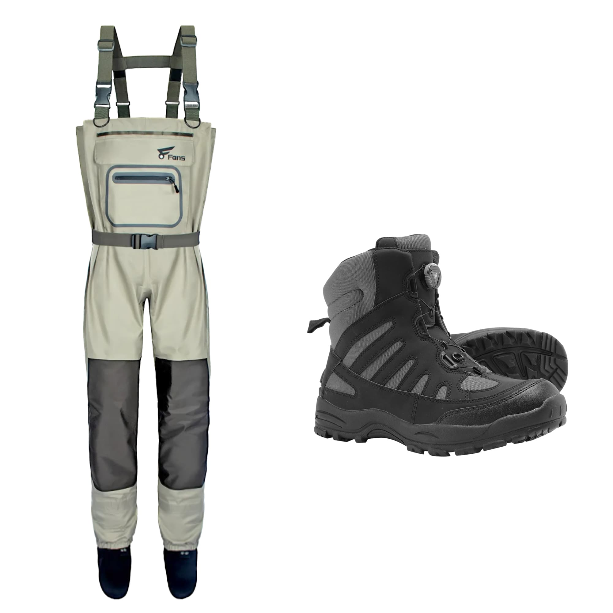 Скидка на комплект: вейдерсы с H-образной спинкой и рыболовные сапоги 8Fans