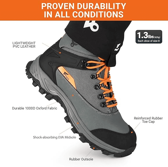 Мужские забродные ботинки с накладками из стальных гвоздей, лёгкие забродные ботинки 3