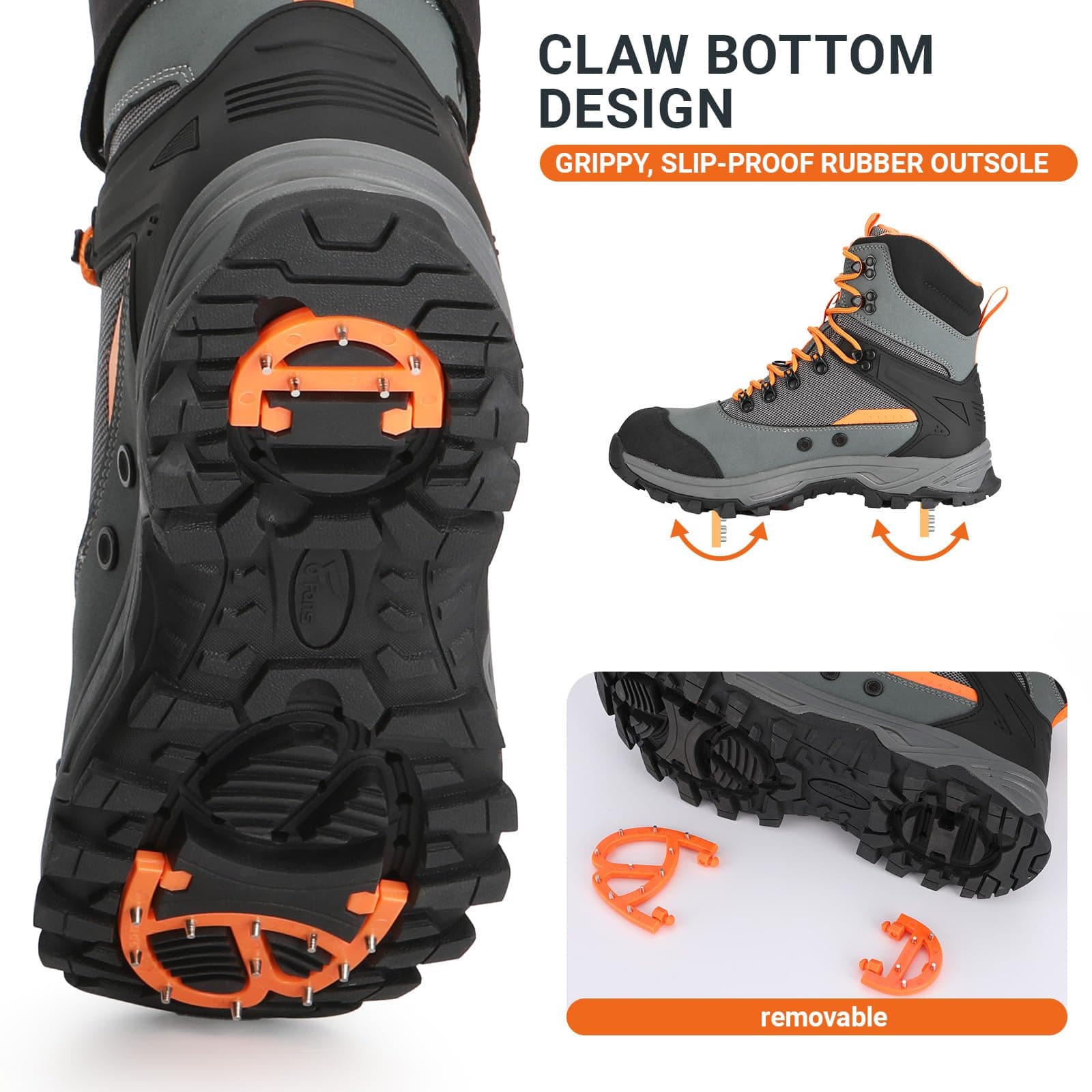 Мужские забродные ботинки с накладками из стальных гвоздей, лёгкие забродные ботинки 4