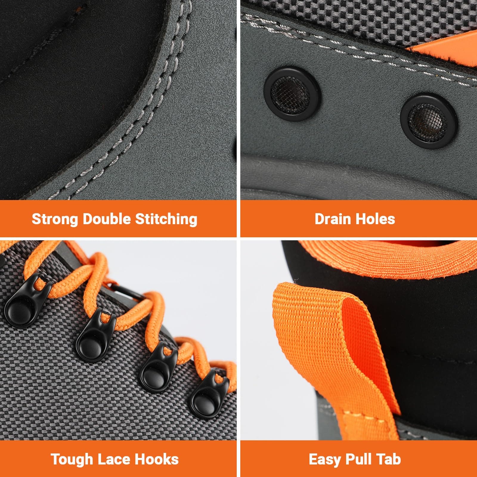 Мужские забродные ботинки с накладками из стальных гвоздей, лёгкие забродные ботинки 5