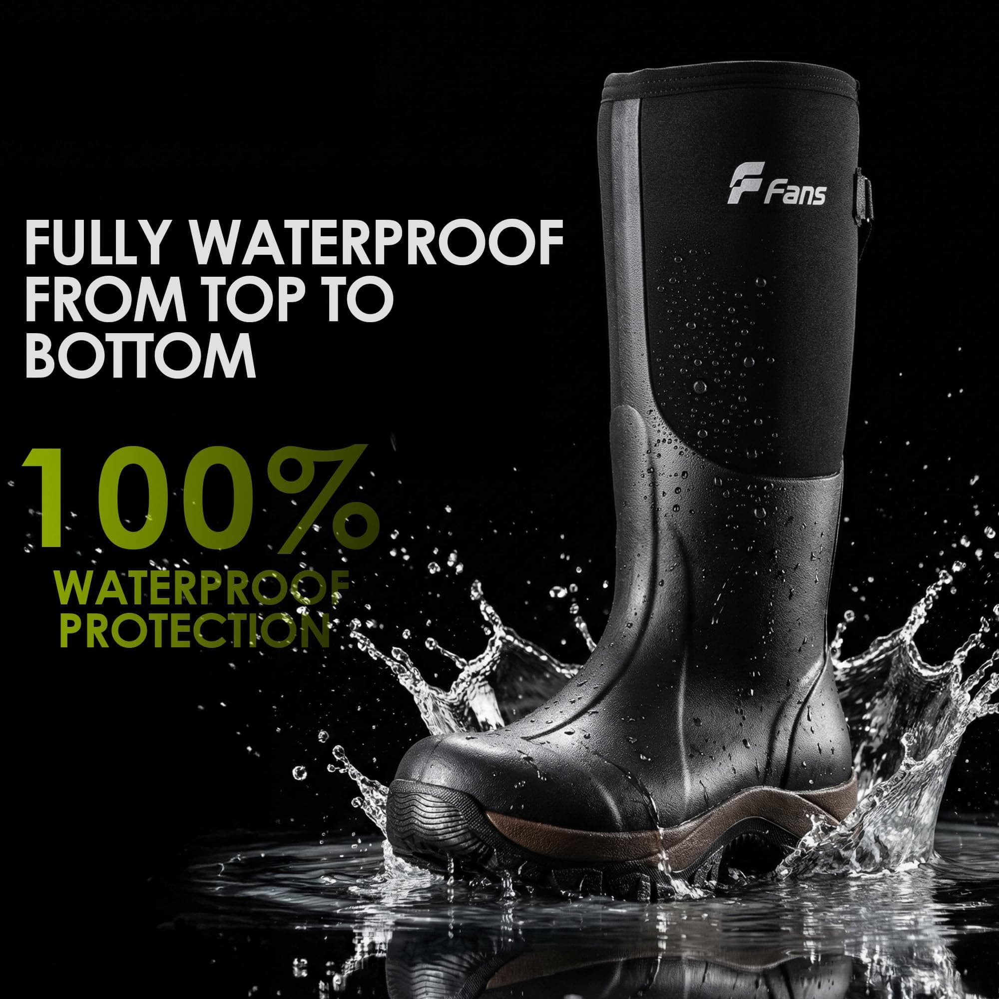 Резиновые неопреновые сапоги для мужчин и женщин, водонепроницаемые резиновые сапоги толщиной 6 мм для охоты и рыбалки, рабочие сапоги для сада с регулируемой голенище. 2